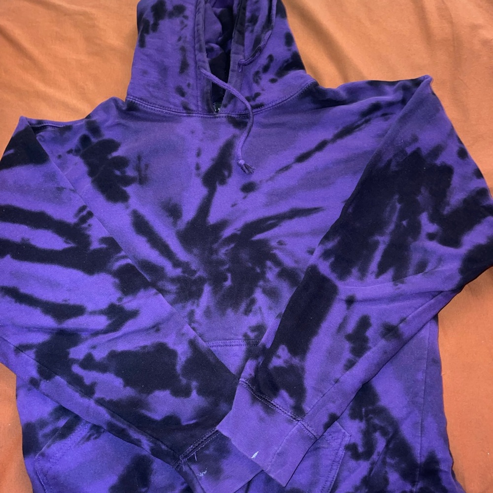 M Purple&Black Tye Dye Hoodie